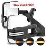 2PCS White Towing Mirrors for 08-13 Chevy/GMC