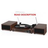 Vinyl Player with BT 5.3 & Speakers, 3 Speed