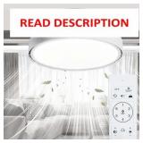 20'' Flush Mount Ceiling Fan w/ Lights, White