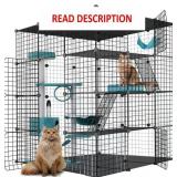 Large Cat Cage Indoor Playpen 41x41x55-Black