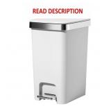 Trash Can, 4 Gal, Soft-Close Lid, Foot Pedal