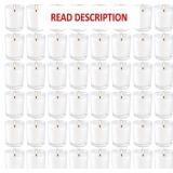 48 Pack Unscented White Glass Votive Candles