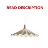 11.8' White Wavy Ceramic Pendant Light Shade