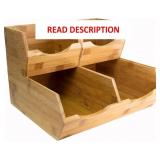 Bamboo Pantry Storage Bins - Set of 3