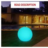 12-Inch Solar LED Ball Light, Color Changing