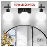 Modern Vanity Lighting, 3-Light Black Fixture