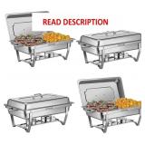 Chafing Dish Buffet Set 8 QT 4 Pack - Stainless