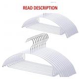 Nature Smile Non Slip PVC Hangers, White 20 Pack