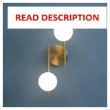 Modern 2 Light Globe Wall Sconce Gold Fixture