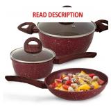 Pots and Pans Set, 5-Piece Nonstick Cookware