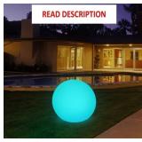 12-Inch Solar LED Ball Light, Color Changing