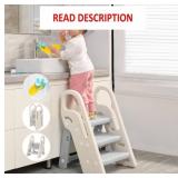 Onasti Foldable Step Stool, Adjustable 3 Step
