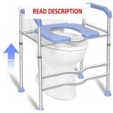 Raised Toilet Seat with Handles, 400lbs Capacity