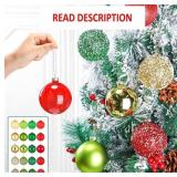 20 Pcs Glass Christmas Ball Ornaments 3.15 Inch