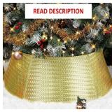 Christmas Tree Collar Gold, 28 Metal Skirt