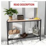Entryway Table with Power Outlet, 43' Console