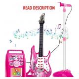 deAO Musical Guitar Set, Adjustable Mic & Amp