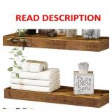 QEEIG 16' Bathroom Floating Shelves, Set of 2