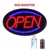 FITNATE 23x14 LED Open Sign w/ Remote & 2 Modes