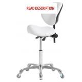 Saddle Stool, Heavy-Duty 350 lbs, White