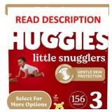 Huggies Little Snugglers Diapers, Size 3, 156 Ct