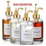 Coffee Syrup Dispenser - 4 pack, 16.9oz, Gold Pump