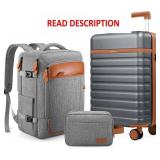 3 Piece Luggage Set, Carry On 20 Inch, TSA Lock