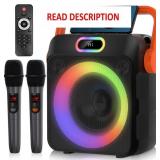 Karaoke Machine with Two Wireless Microphones