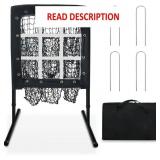 9 Hole Pitching Net with Strike Zone, Portable