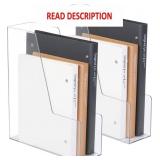 Vertical File Holder, PET Desk Organizer, 2 Pack