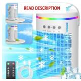 Portable AC Fan, 1400ml, 3 Speeds, 7 Colors