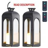2 Pack 20 Metal & Steel Lantern - Indoor/Outdoor
