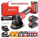 AOBEN Cordless Angle Grinder, 4-1/2', 21V, 2x4.0Ah