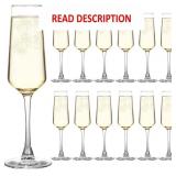 UMEIED 7.5 Oz Champagne Flutes Set Of 12