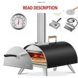 12' Portable Multi-Fuel Pizza Oven, Black