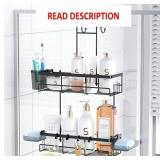 Over Door Shower Caddy: Black Rustproof Organizer