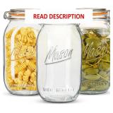 64 oz Wide Mouth Mason Jars 3 Pack