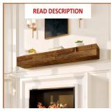 Avana Rustic Fireplace Mantle Shelf 60 Inches