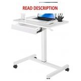 CLATINA Mobile Standing Desk 28 x 19 White