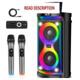 Karaoke Machine with Dual 6.5-Inch Woofers