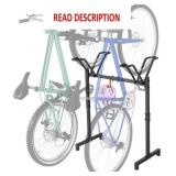 2 Bikes Floor Stand, Adjustable Bicycle Rack