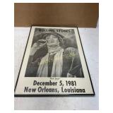 Framed Rolling Stones Concert Poster, 1981