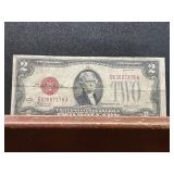 1928 Series F Red Seal $2 Dollar Bill