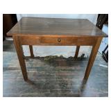 Wood Writing Table with Single Drawer