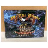 Metal Sign with Patriotic Eagle Design