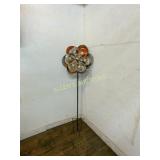 Metal Garden Wind Spinner with Star Accents