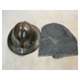 Medieval-Style Steel Helmet With Chainmail Coif