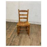 Wooden Slat-Seat Rocking Chair