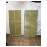 Two Bi-Fold Louvered Closet Doors
