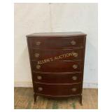 Five-Drawer Mahogany Bowfront Chest